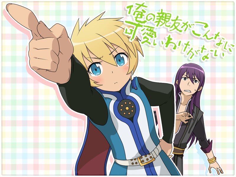 anime characters pointing