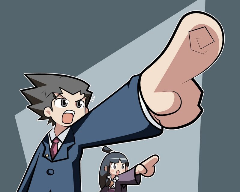anime characters pointing