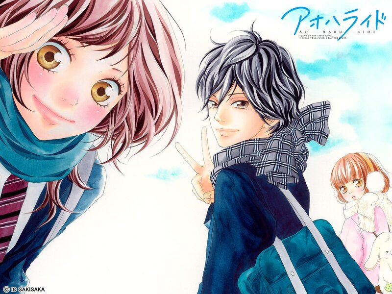 Anime Characters Posing — Blue, Cheerful, Afternoon, Manga