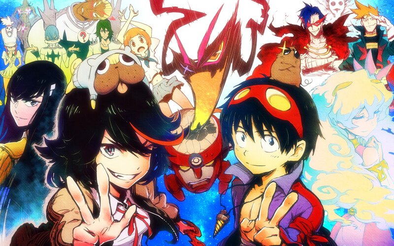 Anime Characters Posing — Blue, Energetic, Action