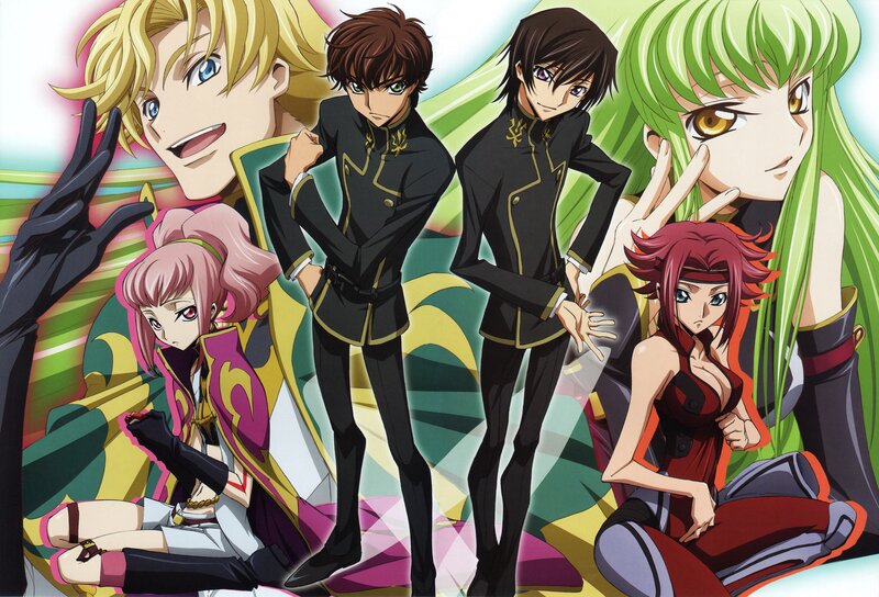Anime Characters Posing — Green, Dramatic