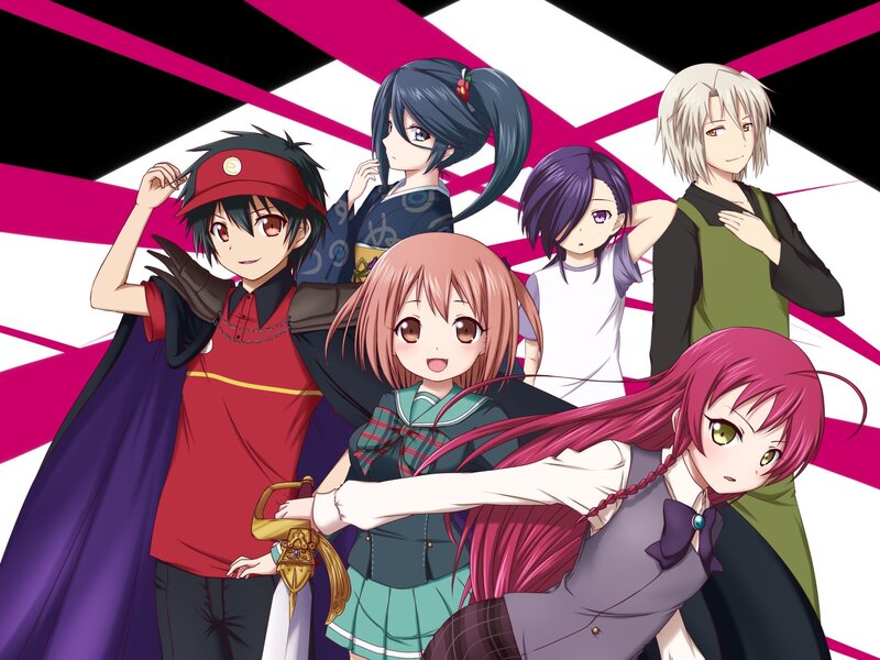 Anime Characters Posing — Pink, Dynamic