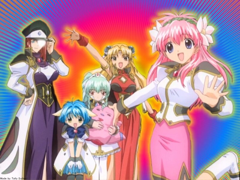 Anime Characters Posing — Pink