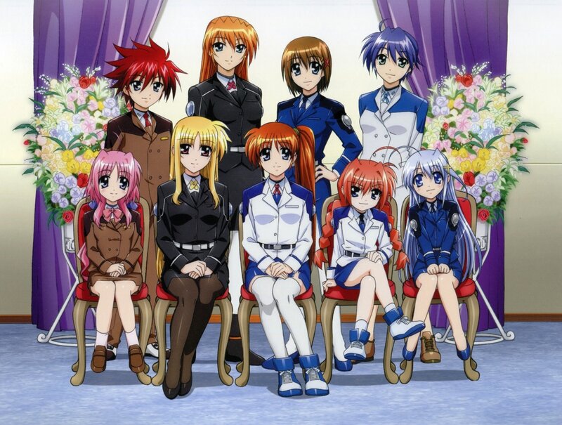 Anime Characters Posing — Purple
