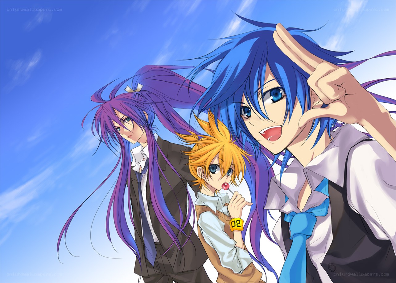 anime characters posing together