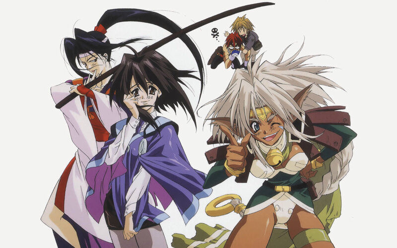Anime Characters Posing — White, Action
