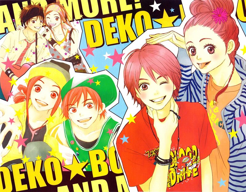 Anime Characters Posing — Yellow, Cheerful