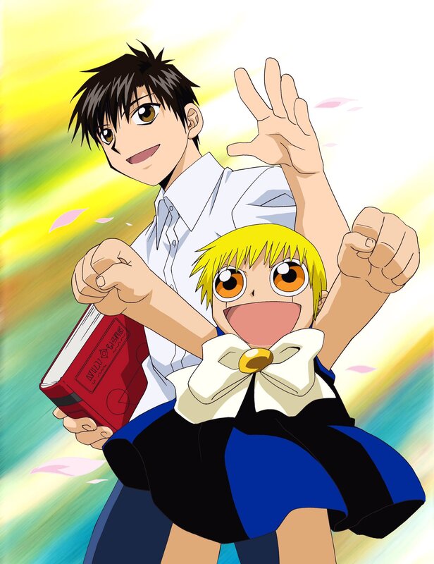 Anime Characters Posing — Yellow, Energetic, Spring