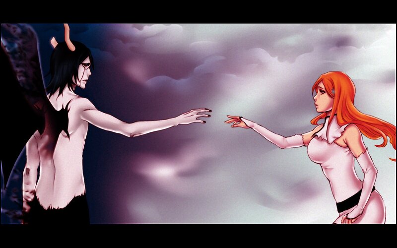 anime characters reaching out