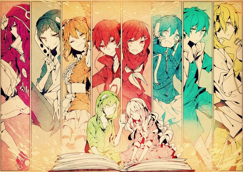 anime characters reading a book