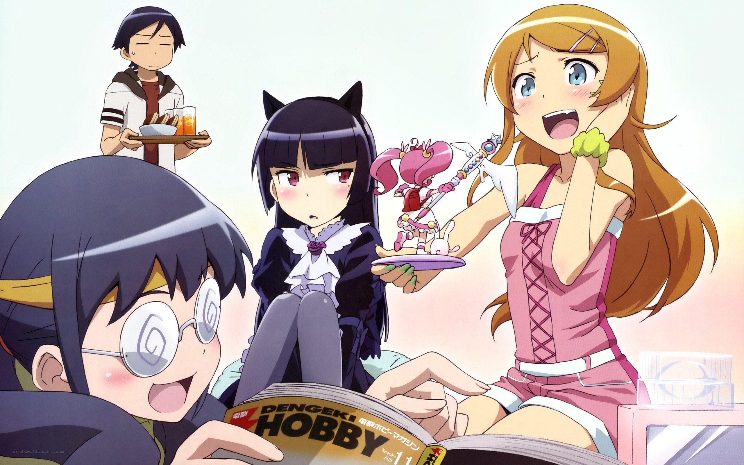 Anime characters reading a magazine
