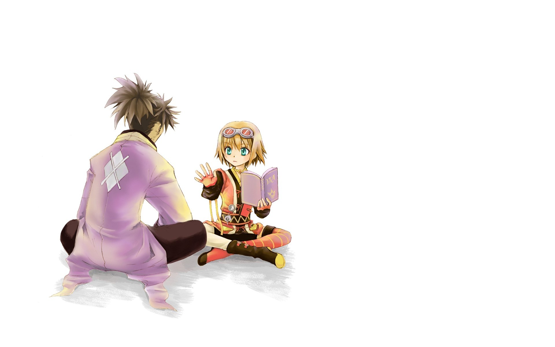 anime characters reading together