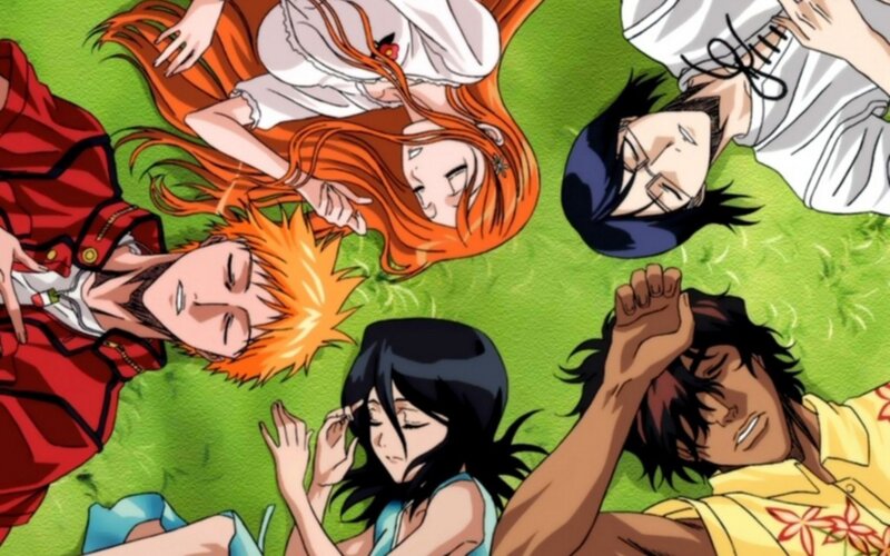 Anime Characters Resting — Green