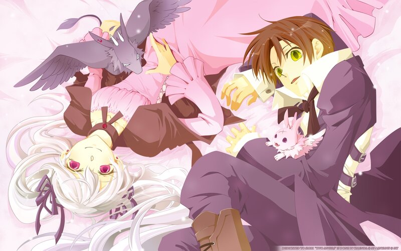 Anime characters resting together