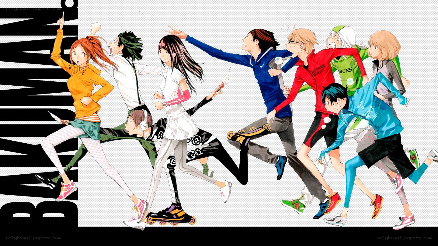 anime characters running