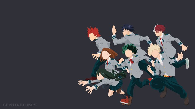 Anime Characters Running — Gray