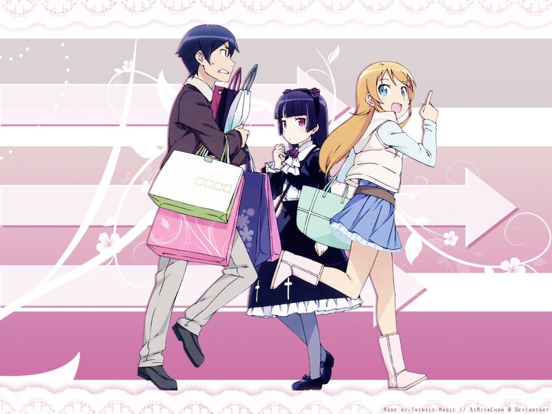 anime characters shopping