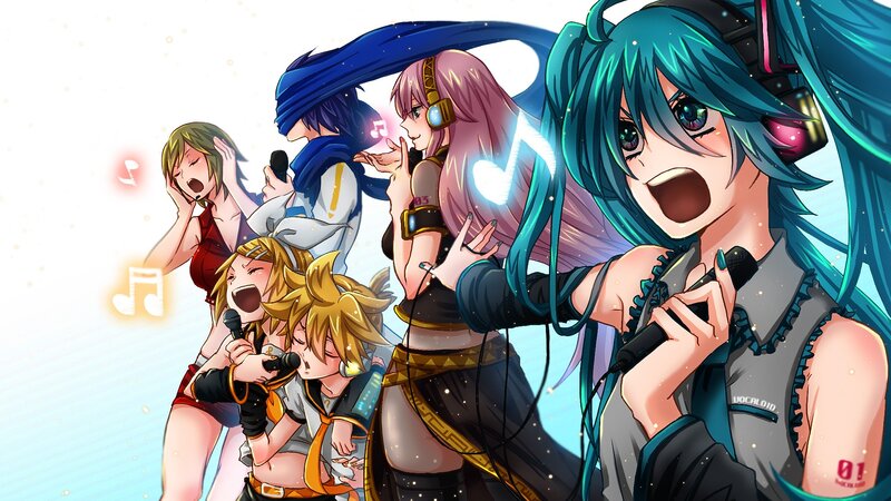 Anime Characters Singing — Blue, Energetic