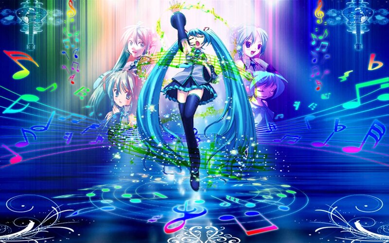 Anime Characters Singing — Blue