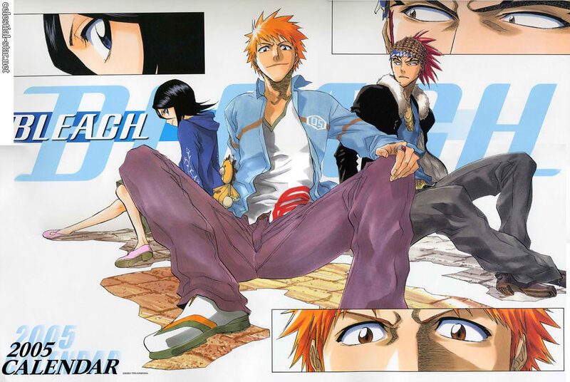 Anime Characters Sitting — Blue