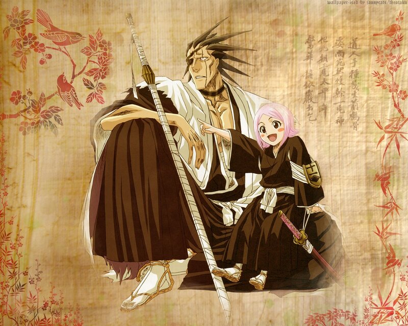 Anime Characters Sitting — Brown, Calm