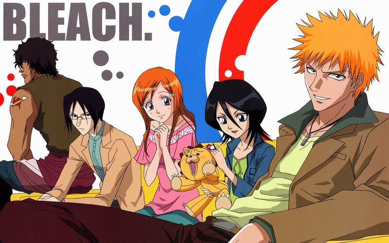 Anime Characters Sitting — Orange