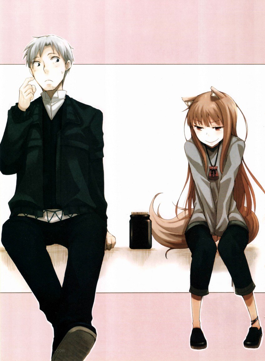 anime characters sitting together
