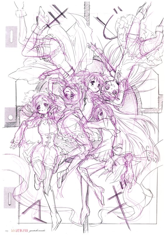 Anime Characters Sketch — Purple