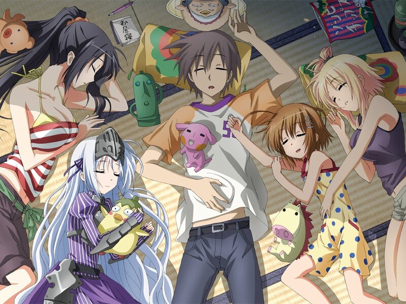 Anime Characters Sleeping — Purple