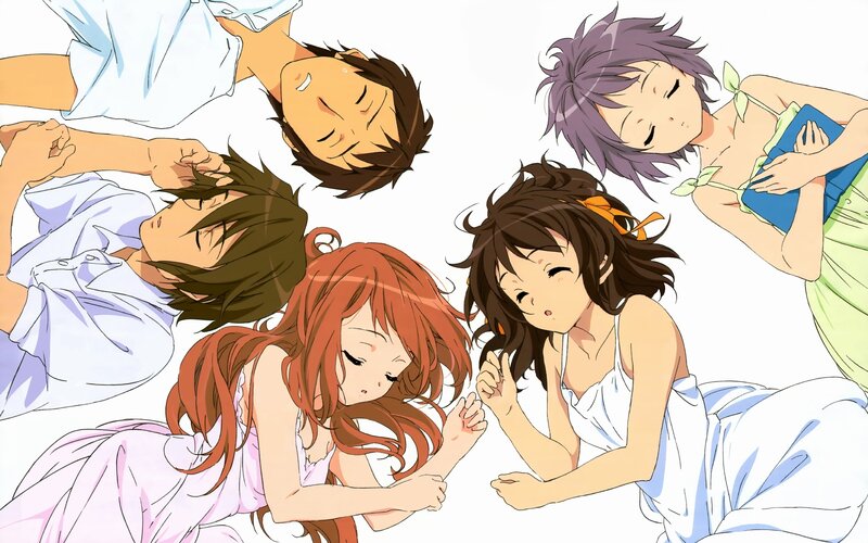 anime characters sleeping together