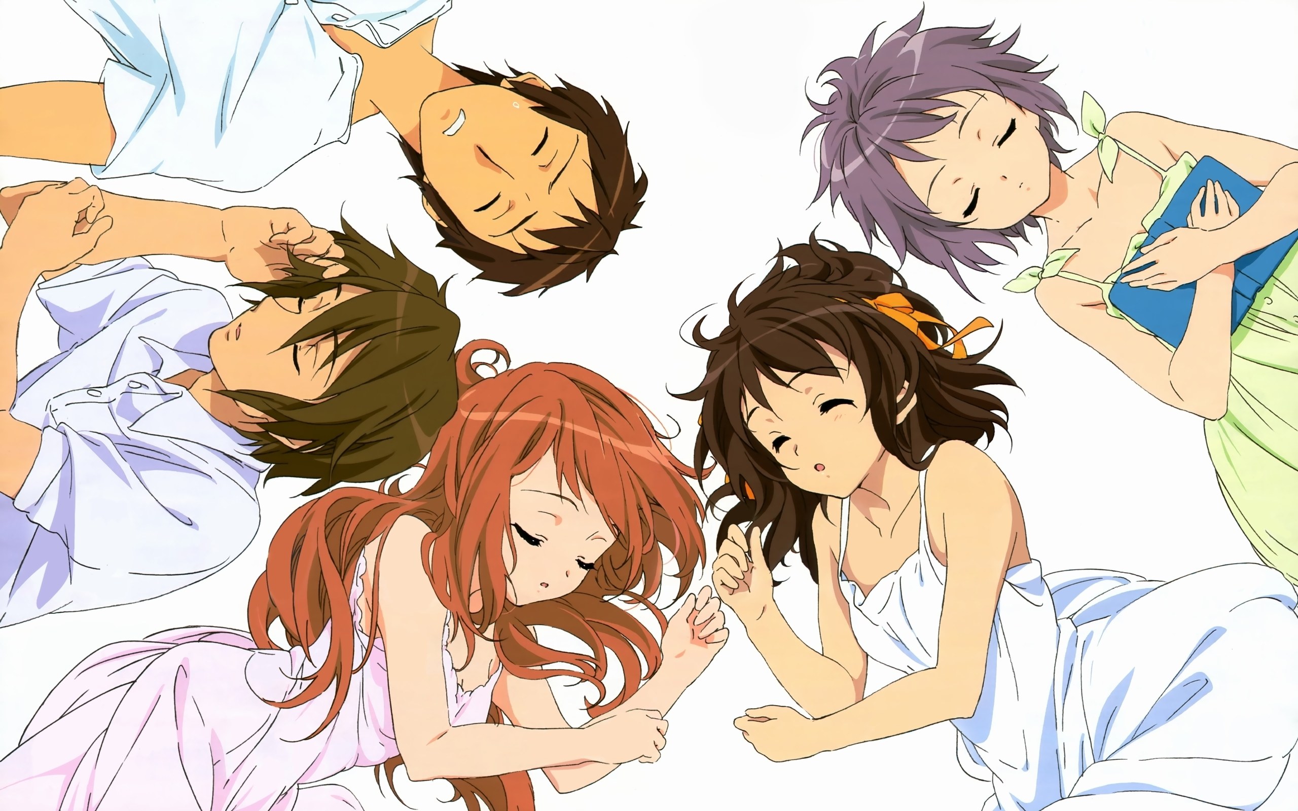 anime characters sleeping together