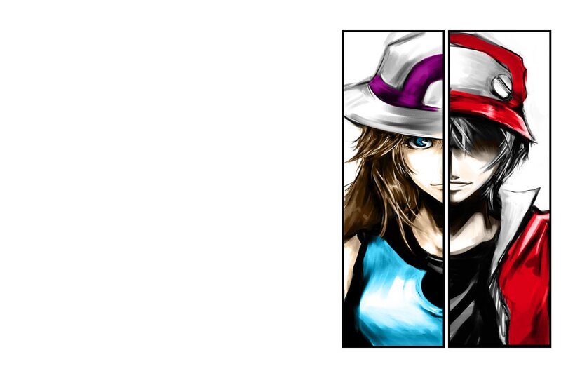 anime characters split portrait