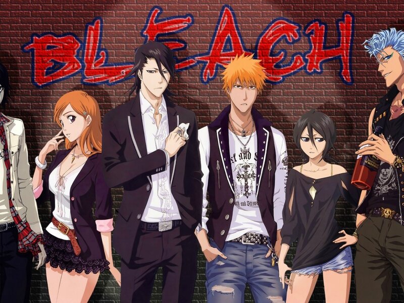 Anime Characters Standing — Black, Confident