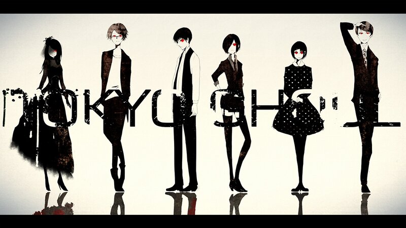 Anime Characters Standing — Black, Dark