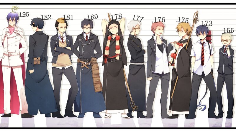 Anime Characters Standing — Black, Neutral