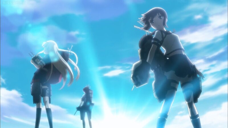 Anime Characters Standing — Blue, Dramatic, Afternoon, Sailors