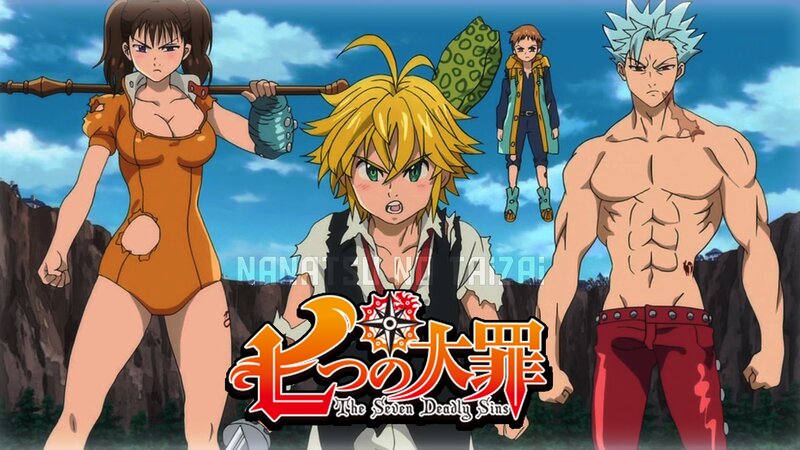Anime Characters Standing — Blue, Dramatic, Afternoon, Sword