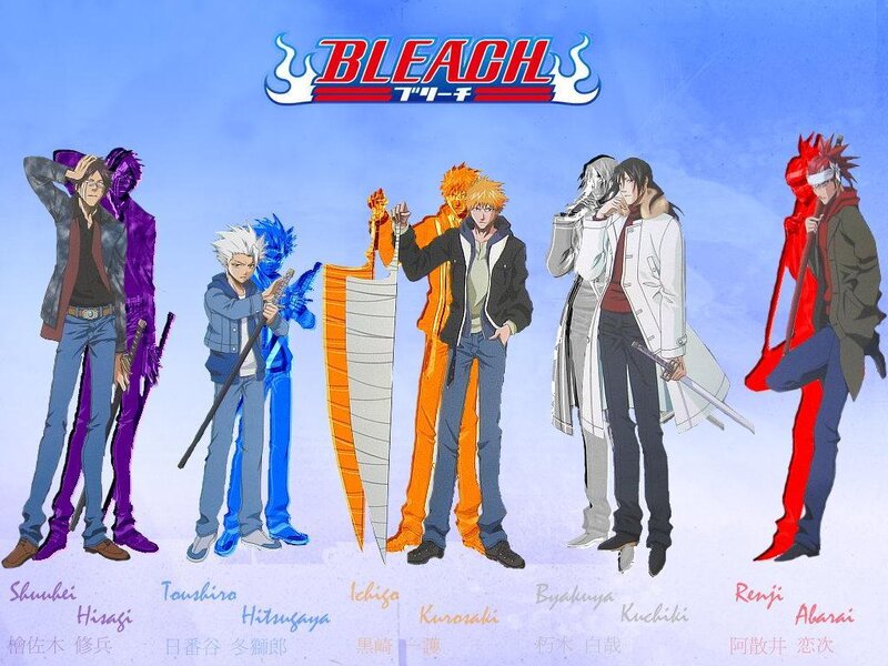 Anime Characters Standing — Blue, Dramatic, Swords, Cloaks