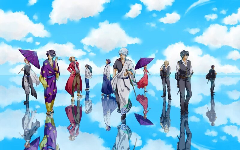 Anime Characters Standing — Blue, Serene