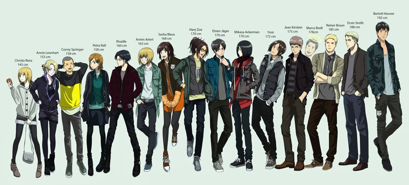 Anime Characters Standing — Gray, Neutral
