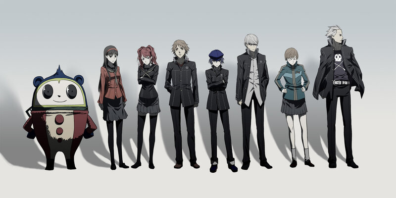 Anime Characters Standing — Gray