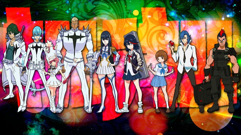 Anime Characters Standing — Red, Dramatic