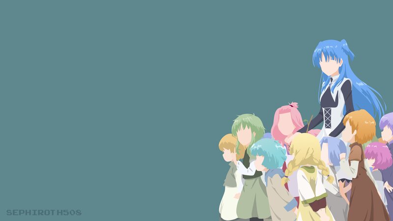 Anime Characters Standing — Teal