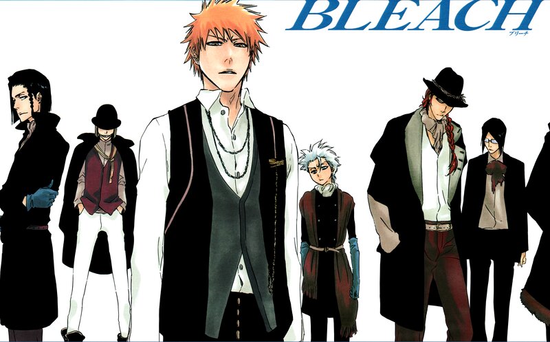 Anime Characters Standing — White, Dramatic, Manga