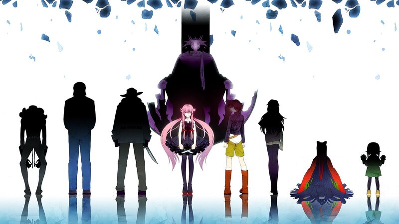 Anime Characters Standing — White, Dramatic