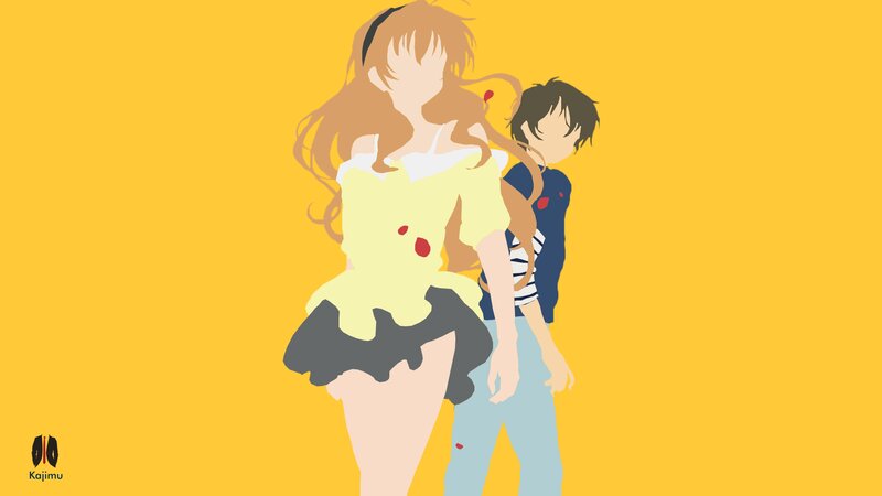 Anime Characters Standing — Yellow, Dramatic