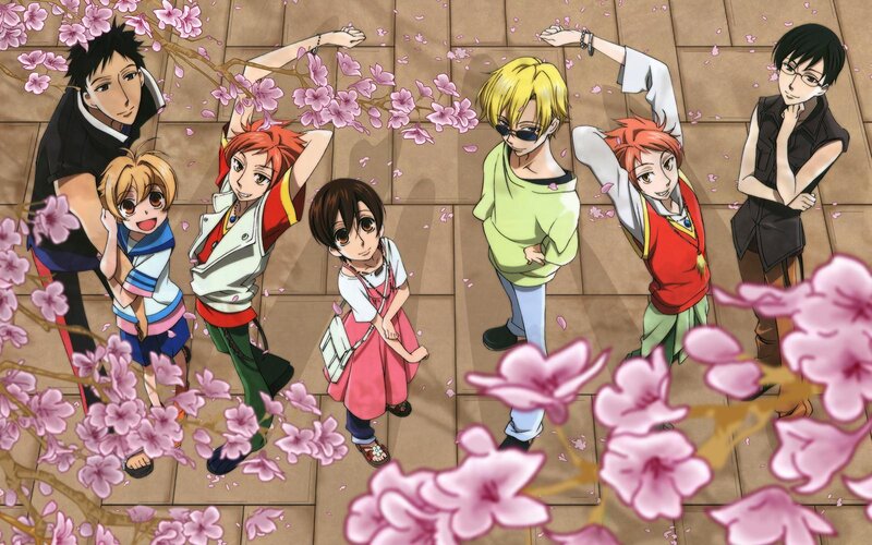 Anime Characters under Cherry Blossoms — Pink, Peaceful, Spring