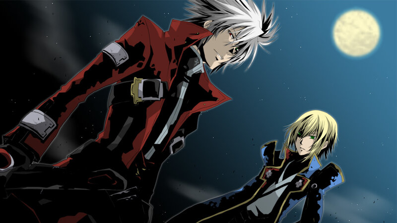 Anime characters under moonlight