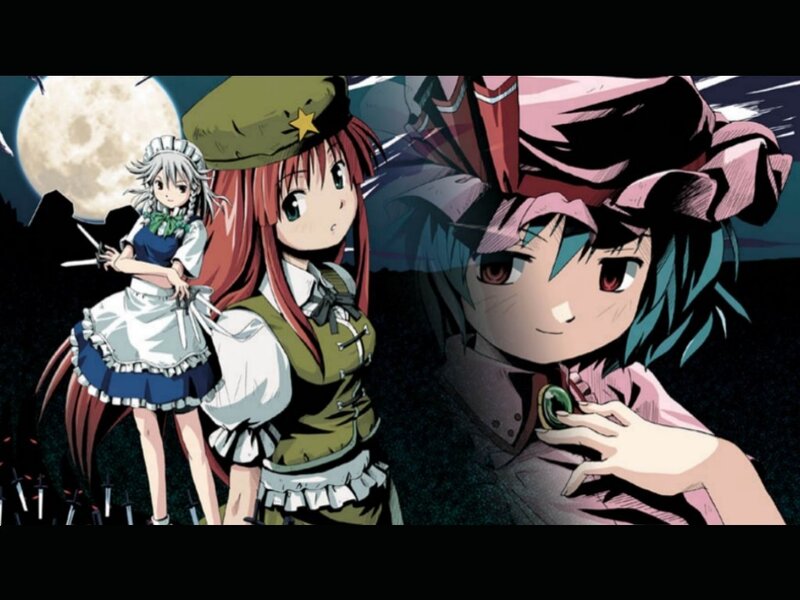 Anime characters under moonlight