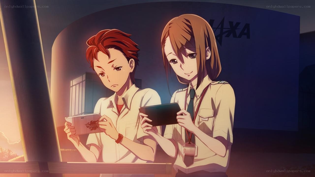 Anime characters using handheld devices